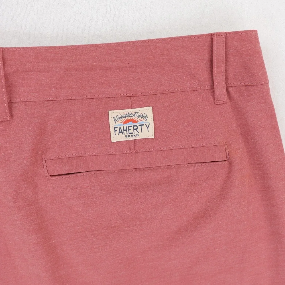Faherty All Day Shorts Mens 40 Pink‎ Performance Stretch Chino 9